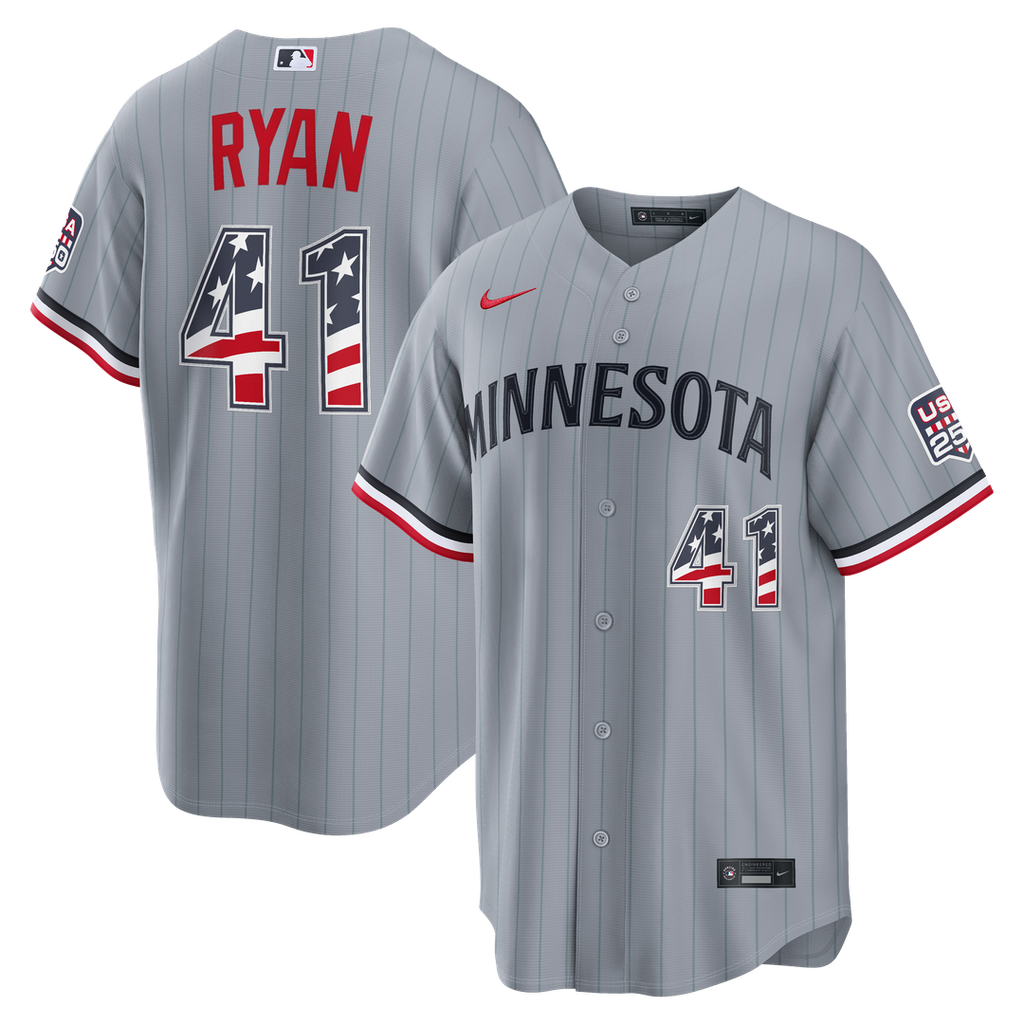 Minnesota Twins Nike Fourth of July Joe Ryan USA 250 Stadium Baseball Jersey - Gray