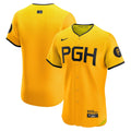 Pittsburgh Pirates Nike City Connect Elite Baseball Jersey - Gold