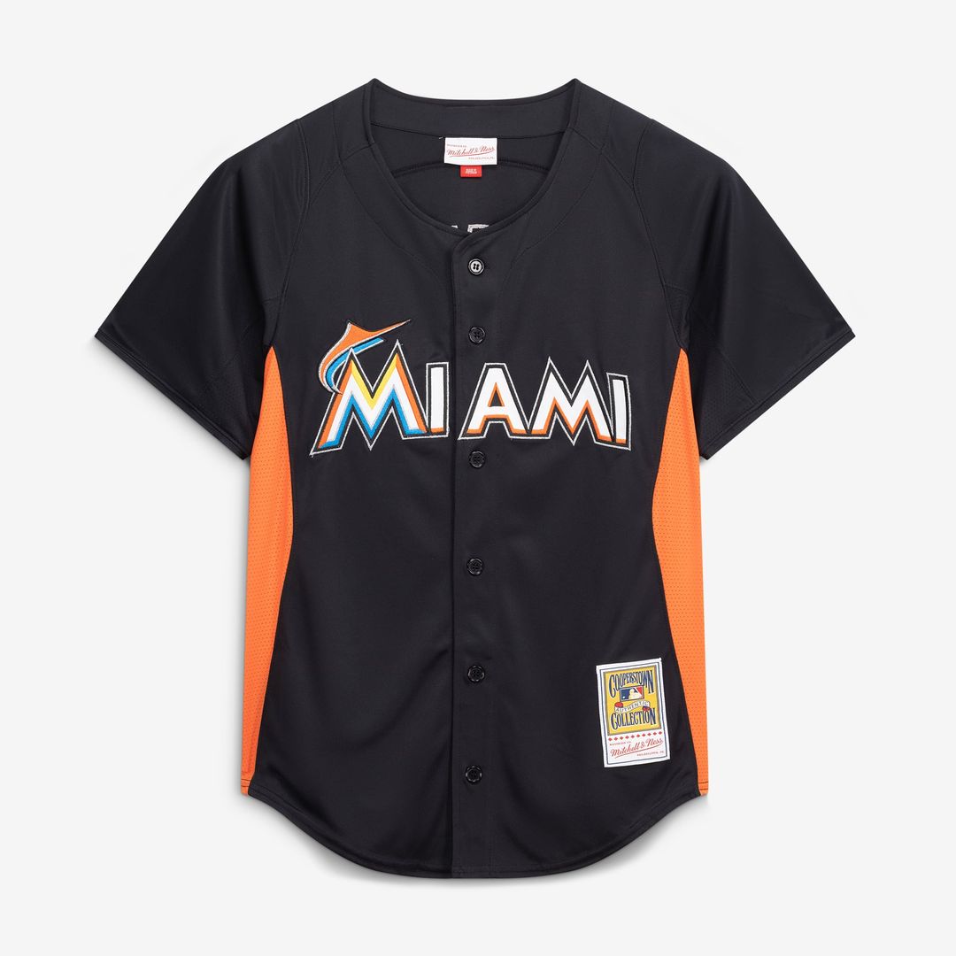 Miami Marlins Mitchell & Ness Jose Fernandez Authentic Batting Practice Baseball Jersey - Black