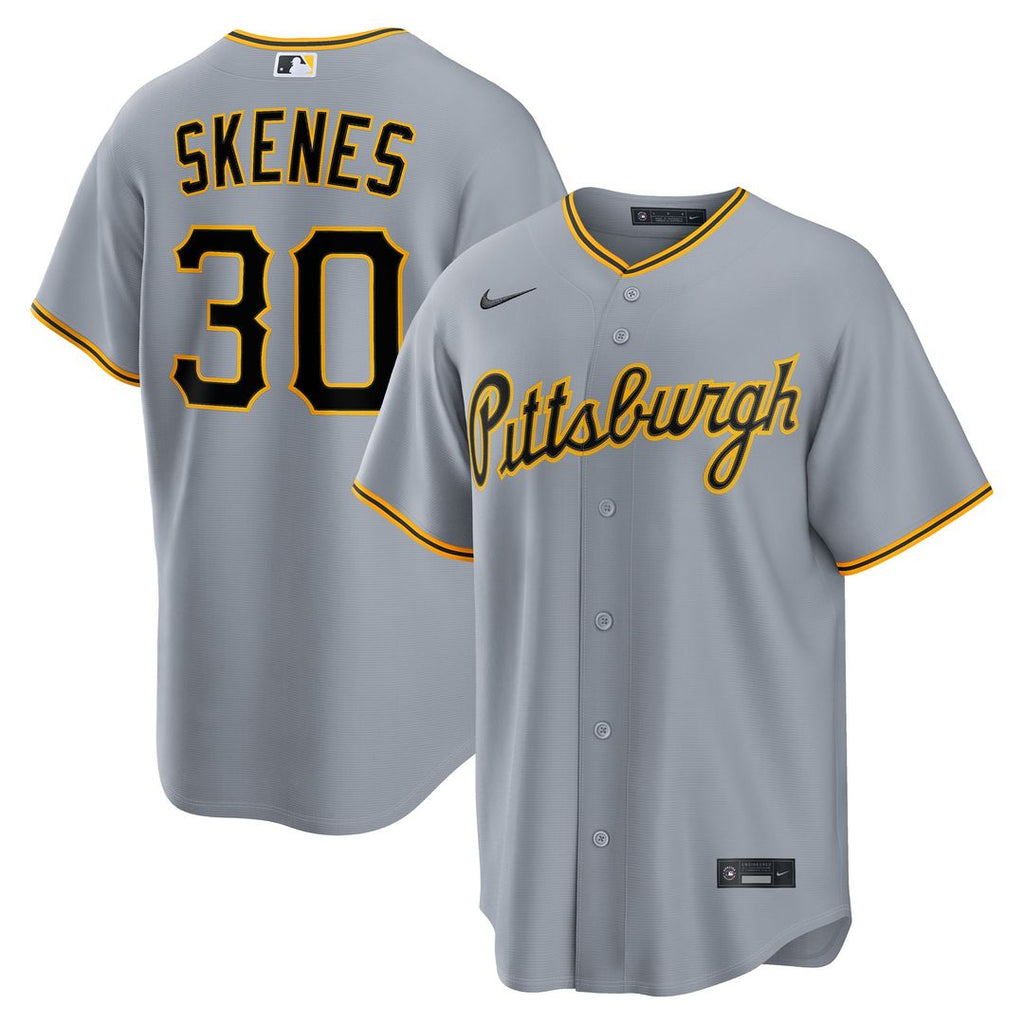 Pittsburgh Pirates Nike Paul Skenes Road Replica Baseball Jersey - Gray