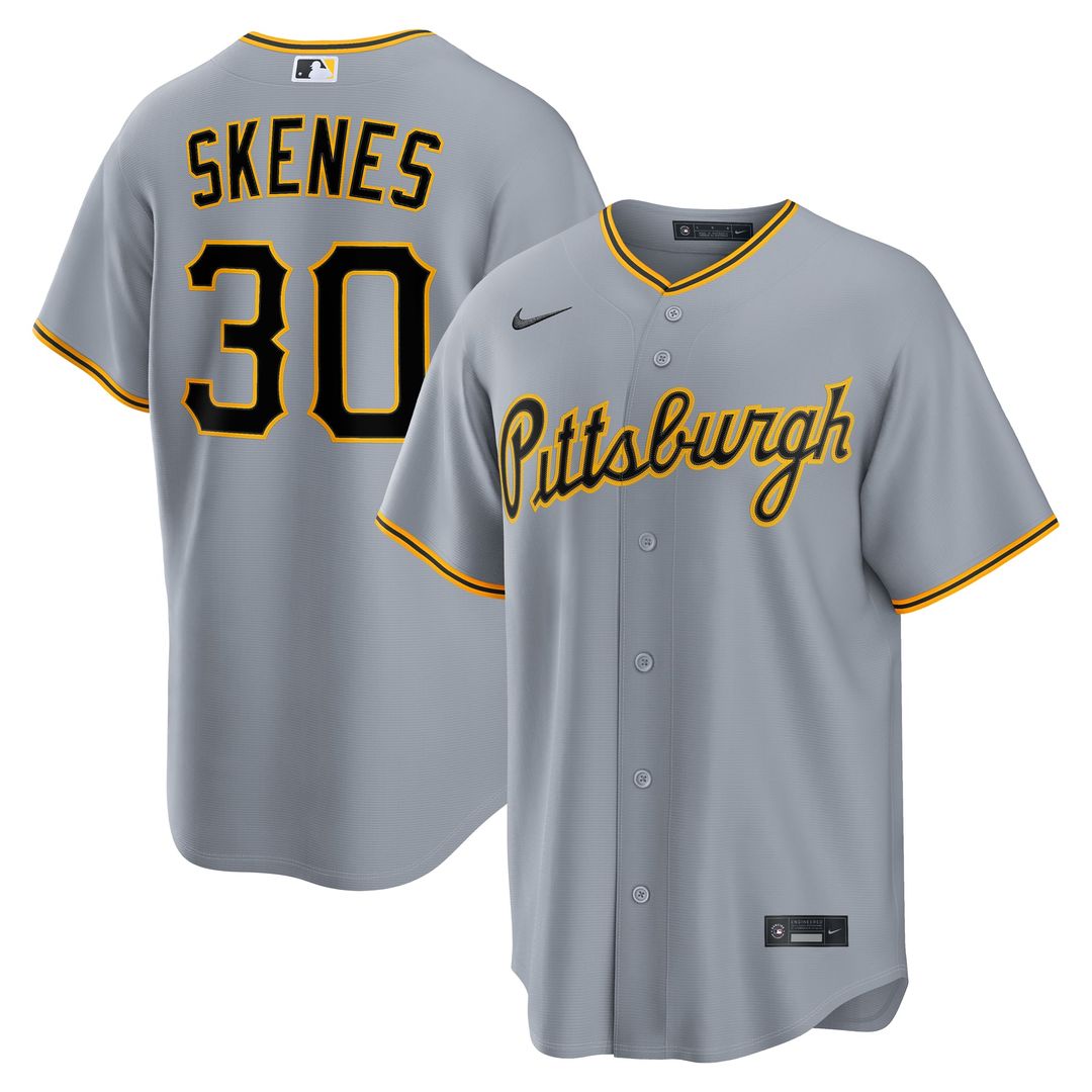 Pittsburgh Pirates Nike Paul Skenes Road Replica Baseball Jersey - Gray