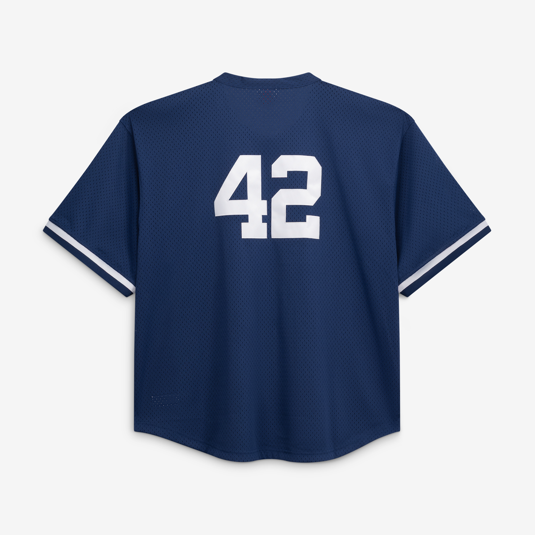 New York Yankees Mitchell & Ness Mariano Rivera Cooperstown Collection Big & Tall Mesh Batting Practice Baseball Jersey - Navy