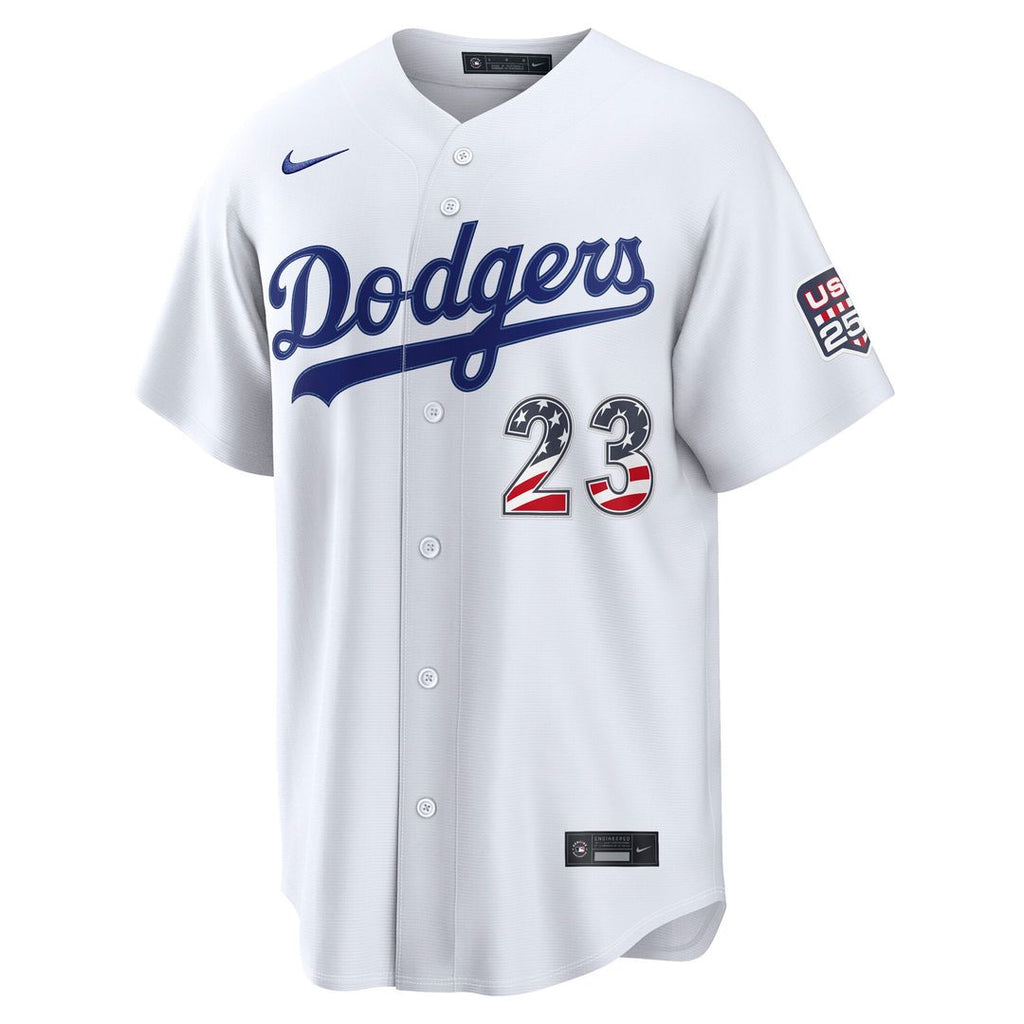 Los Angeles Dodgers Nike Fourth of July Kyle Tucker USA 250 Stadium Baseball Jersey - White