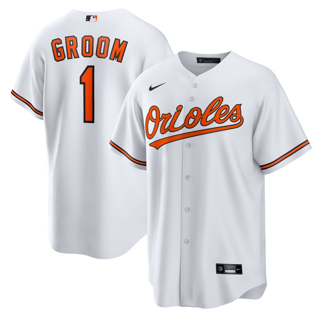 Baltimore Orioles Nike #1 Groom Home Replica Baseball Jersey - White