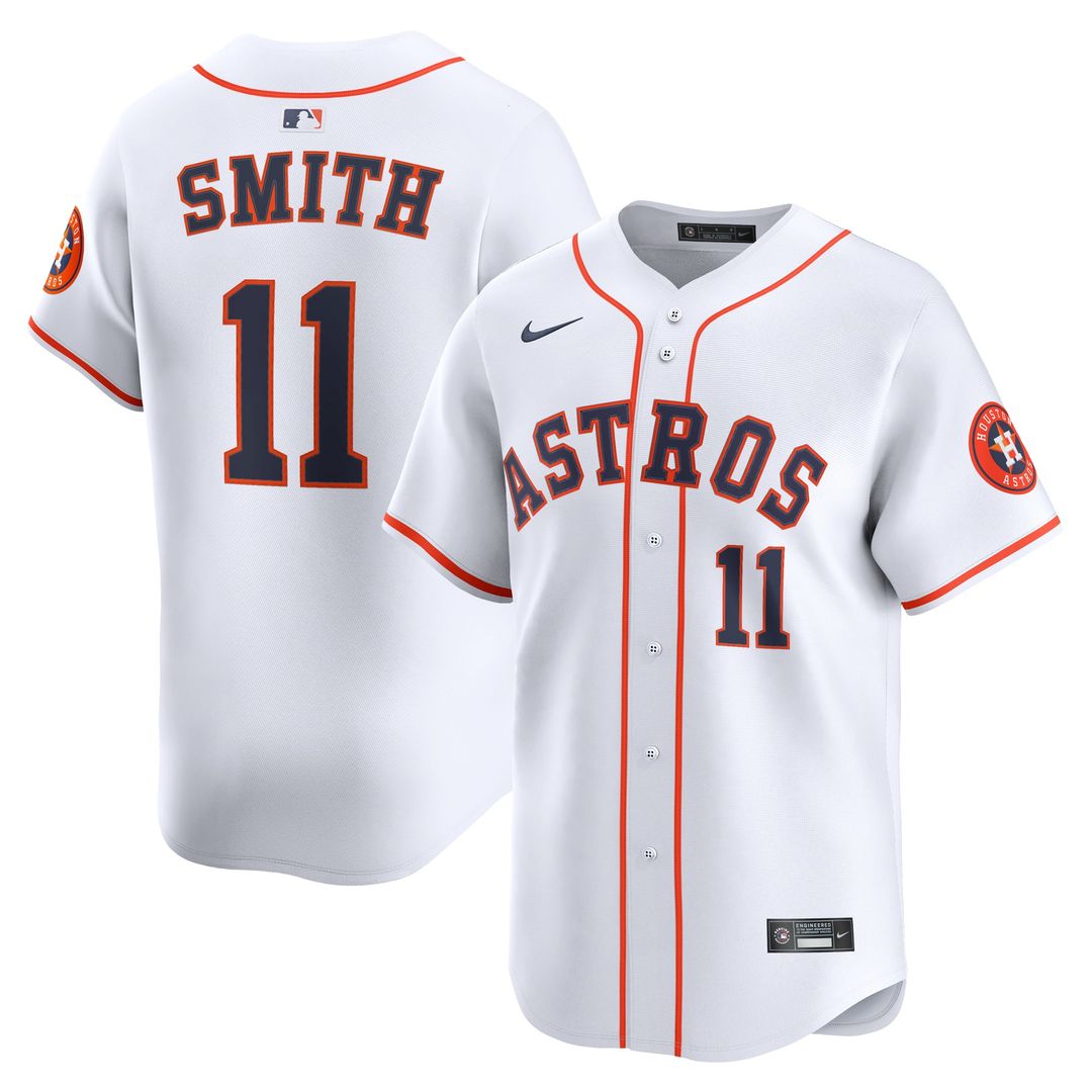 Houston Astros Nike Cam Smith #11 Home Limited Baseball Jersey - White