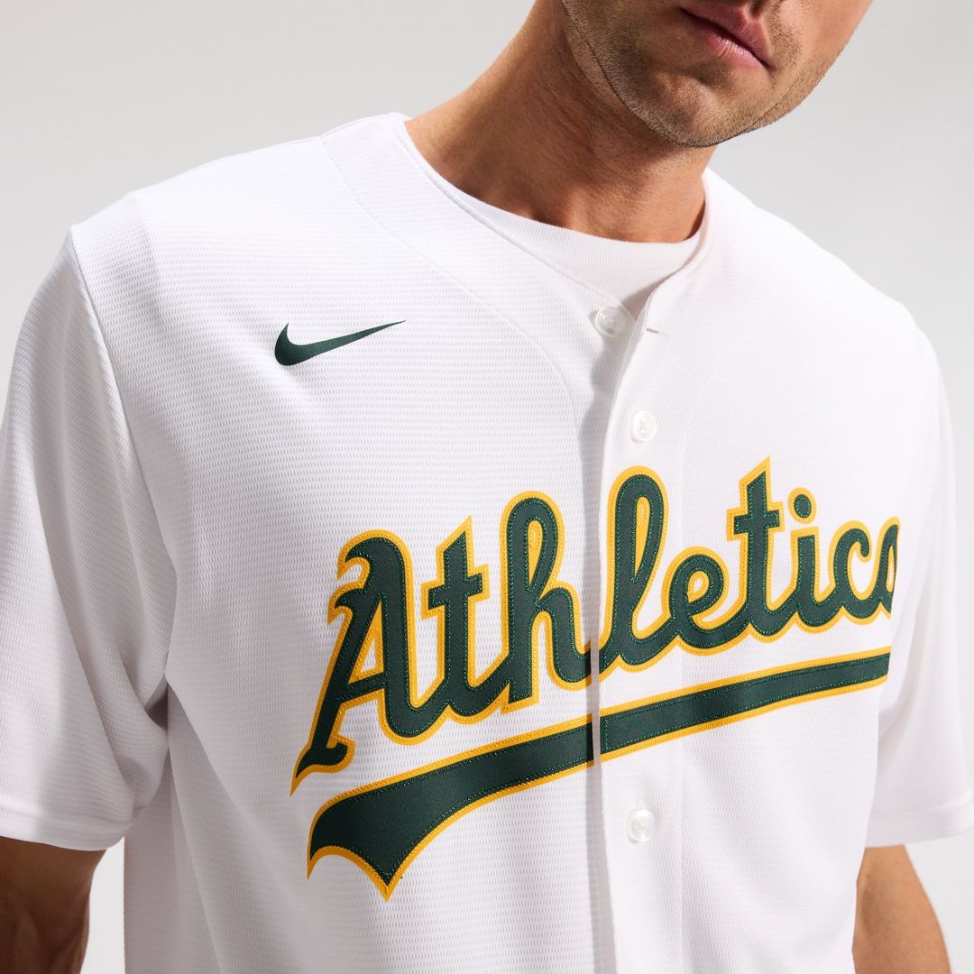 Athletics Nike Home Replica Team Baseball Jersey - White