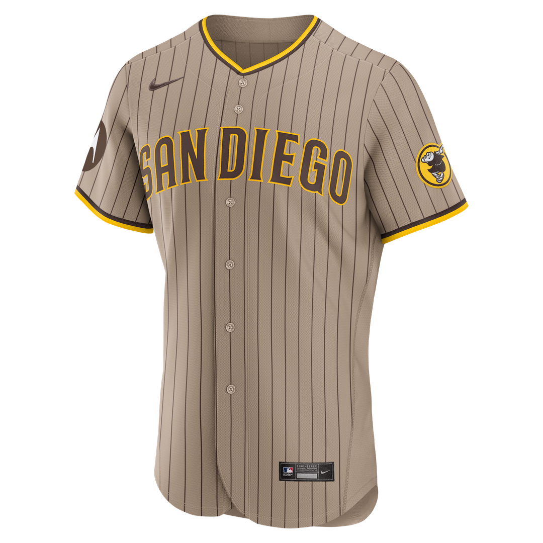 San Diego Padres Nike Fernando Tatis Jr. Alternate Authentic Sponsor Patch Baseball Jersey - Sand