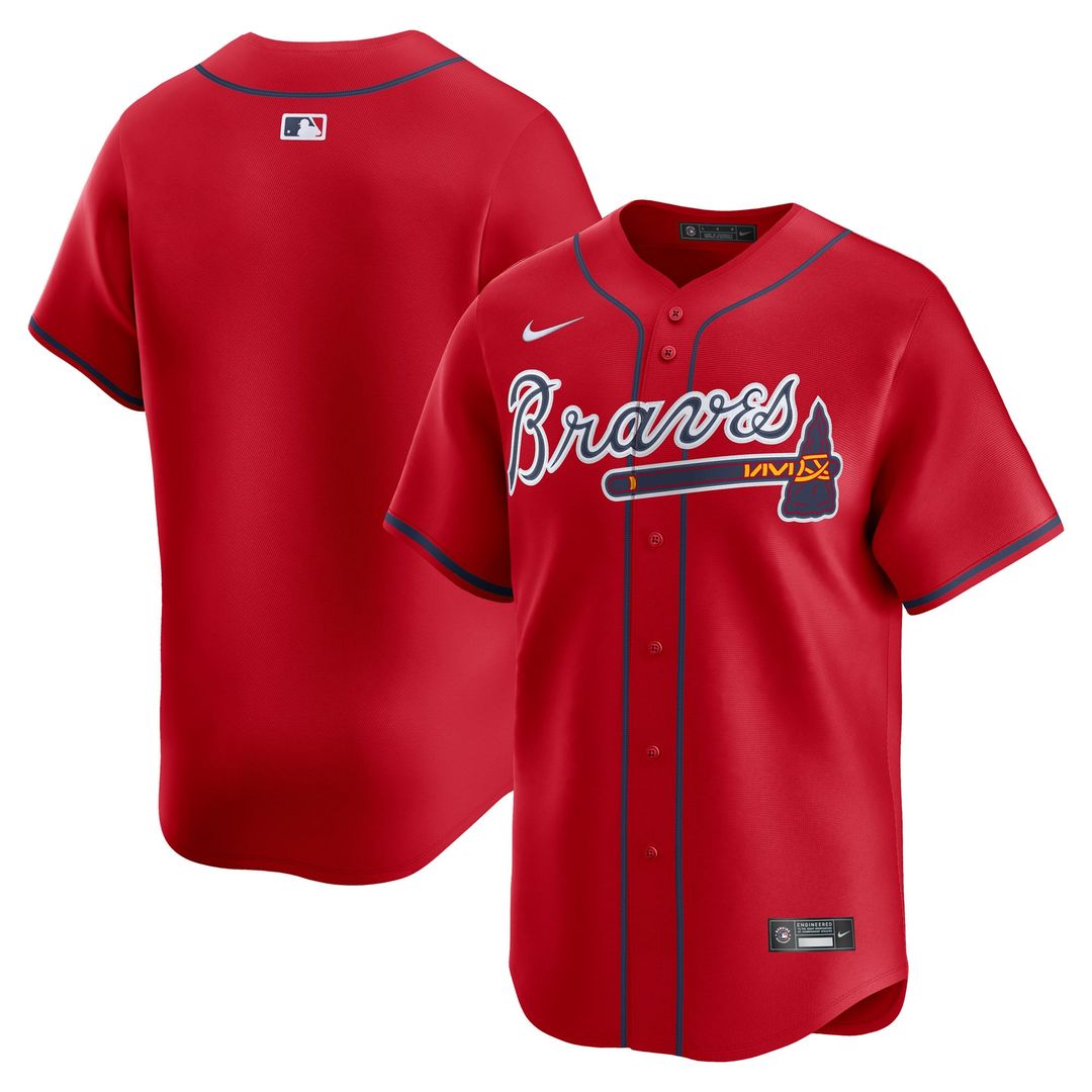 Atlanta Braves Nike Alternate Limited Baseball Jersey - Red