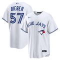 Toronto Blue Jays Nike Shane Bieber Home Replica Baseball Jersey - White