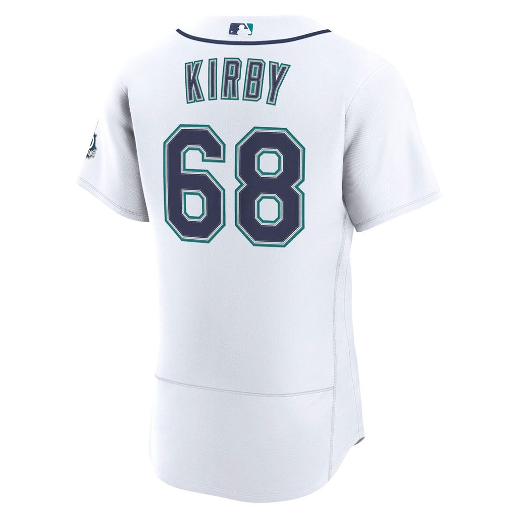 Seattle Mariners Nike George Kirby Home 50th Season Authentic Baseball Jersey - White