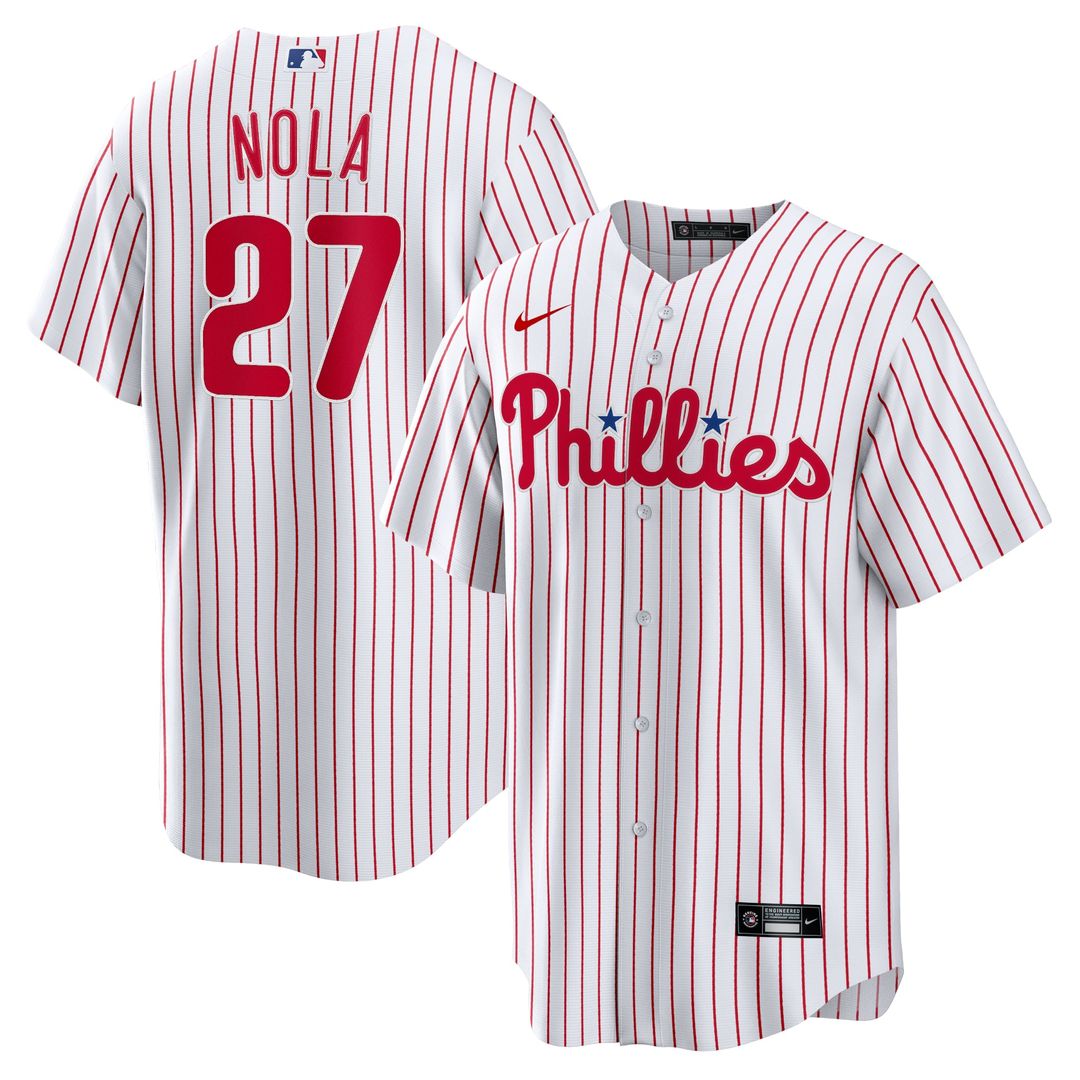 Philadelphia Phillies Nike Aaron Nola Home Replica Player Name Baseball Jersey - White