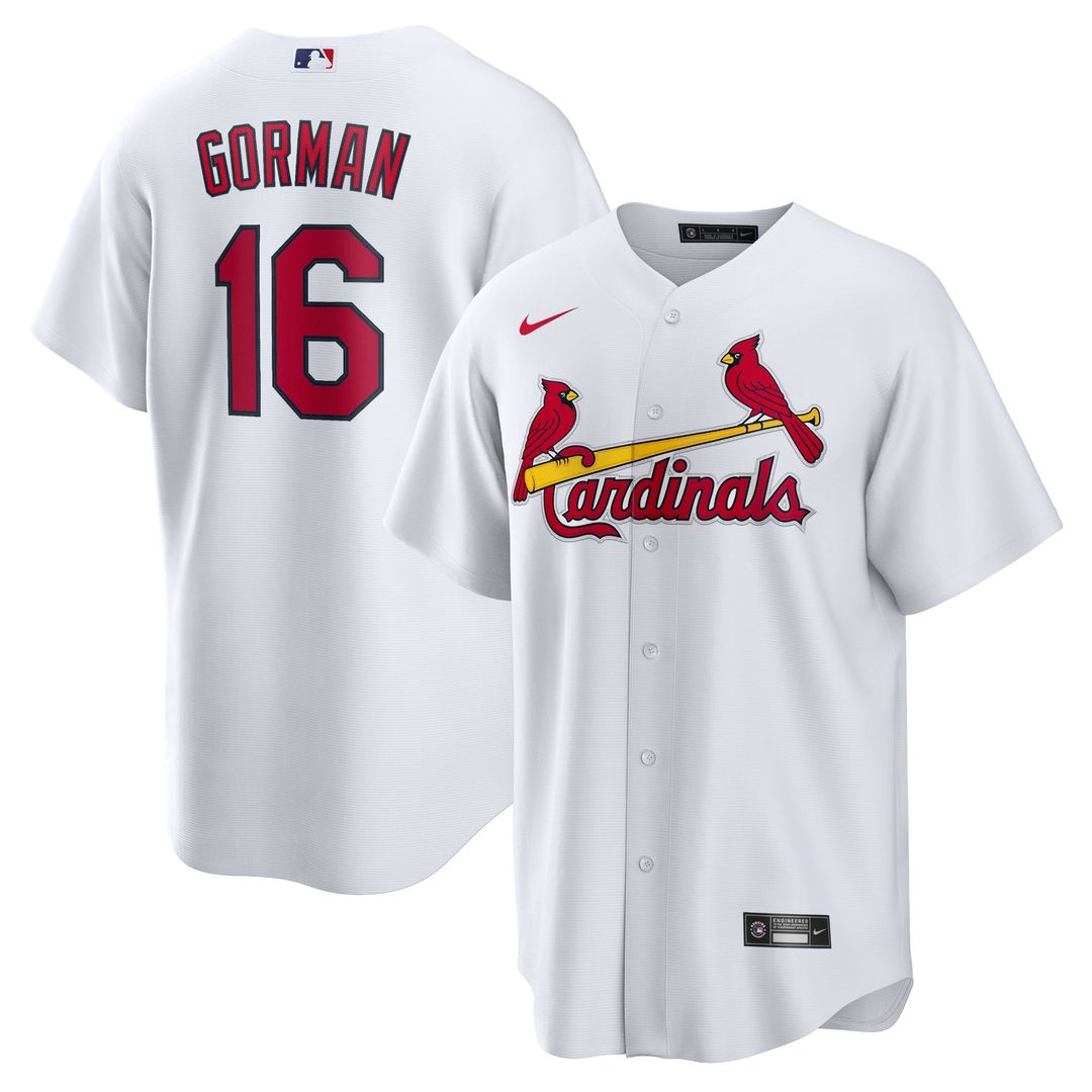 St. Louis Cardinals Nike Nolan Gorman Home Replica Baseball Jersey - White