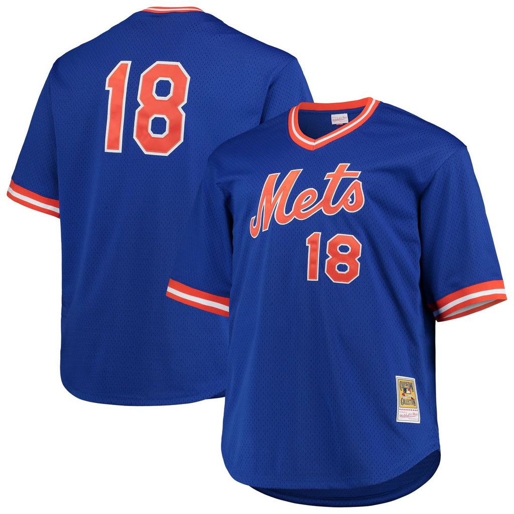 New York Mets Mitchell & Ness Darryl Strawberry Big & Tall Cooperstown Collection Mesh Batting Practice Baseball Jersey - Royal