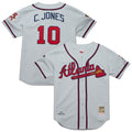 Atlanta Braves Mitchell & Ness Chipper Jones 1995 Throwback Authentic Baseball Jersey - Gray