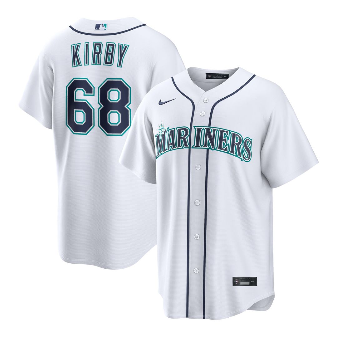 Seattle Mariners Nike George Kirby Home Replica Baseball Jersey - White
