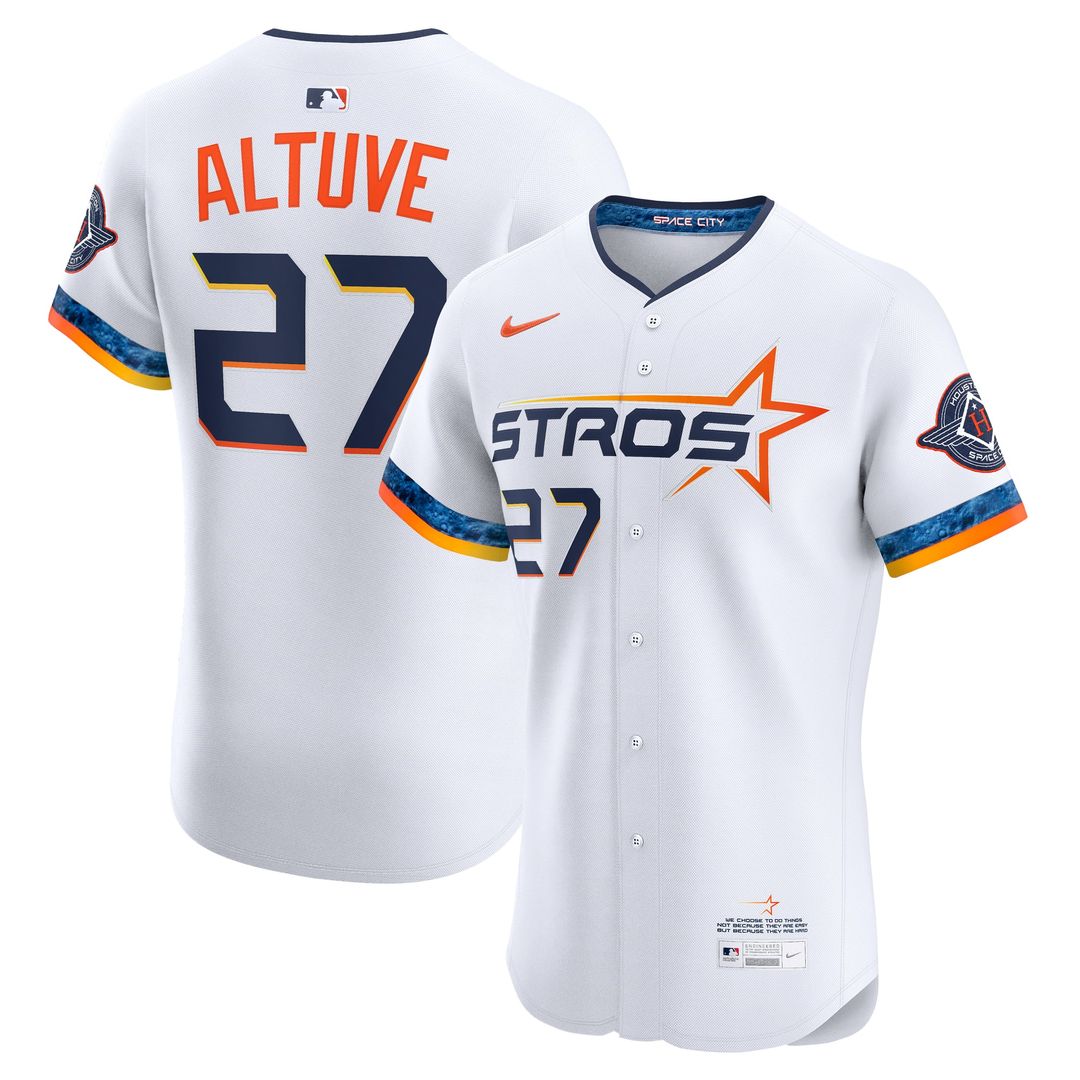 Houston Astros Nike Jose Altuve 2025 City Connect Elite Baseball Jersey - White