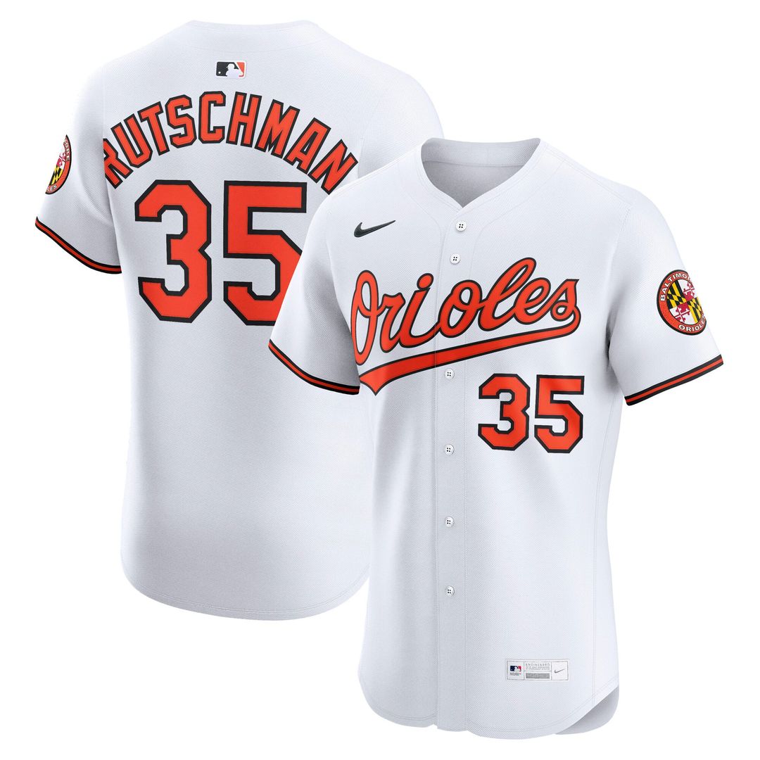 Baltimore Orioles Nike Adley Rutschman Home Elite Baseball Jersey - White