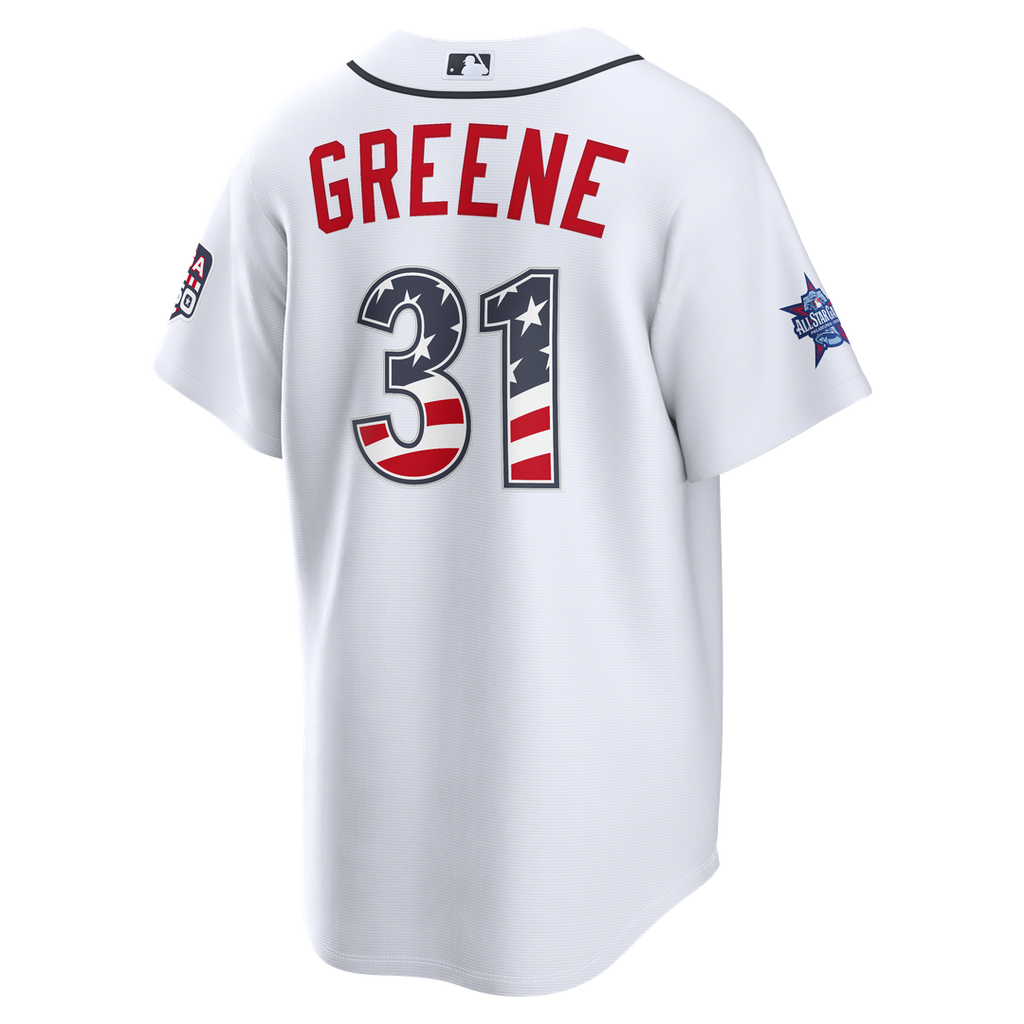 Detroit Tigers Nike 2026 All-Star Edition Stars & Stripes Riley Greene Stadium Baseball Jersey - White
