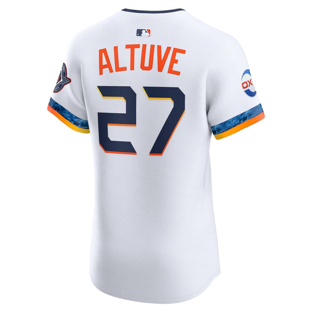 Houston Astros Nike Jose Altuve 2025 City Connect Elite Baseball Jersey - White