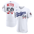 Los Angeles Dodgers Nike Fourth of July Mookie Betts USA 250 Authentic Baseball Jersey - White