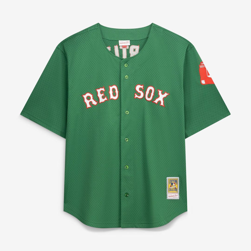 Boston Red Sox Mitchell & Ness David Ortiz Big & Tall Cooperstown Collection Mesh Batting Practice Baseball Jersey - Kelly Green