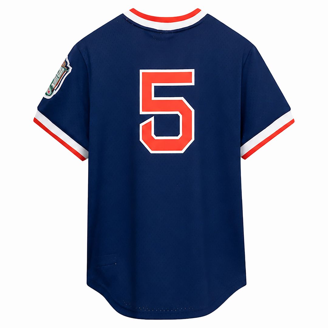 Boston Red Sox Mitchell & Ness Nomar Garciaparra Big & Tall Cooperstown Mesh Batting Practice Baseball Jersey - Navy