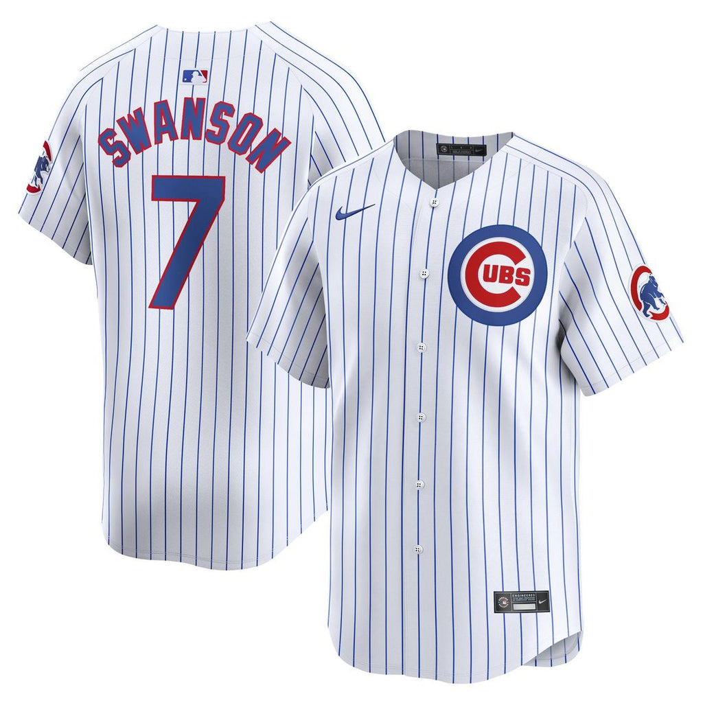Chicago Cubs Nike Dansby Swanson Home Limited Baseball Jersey - White