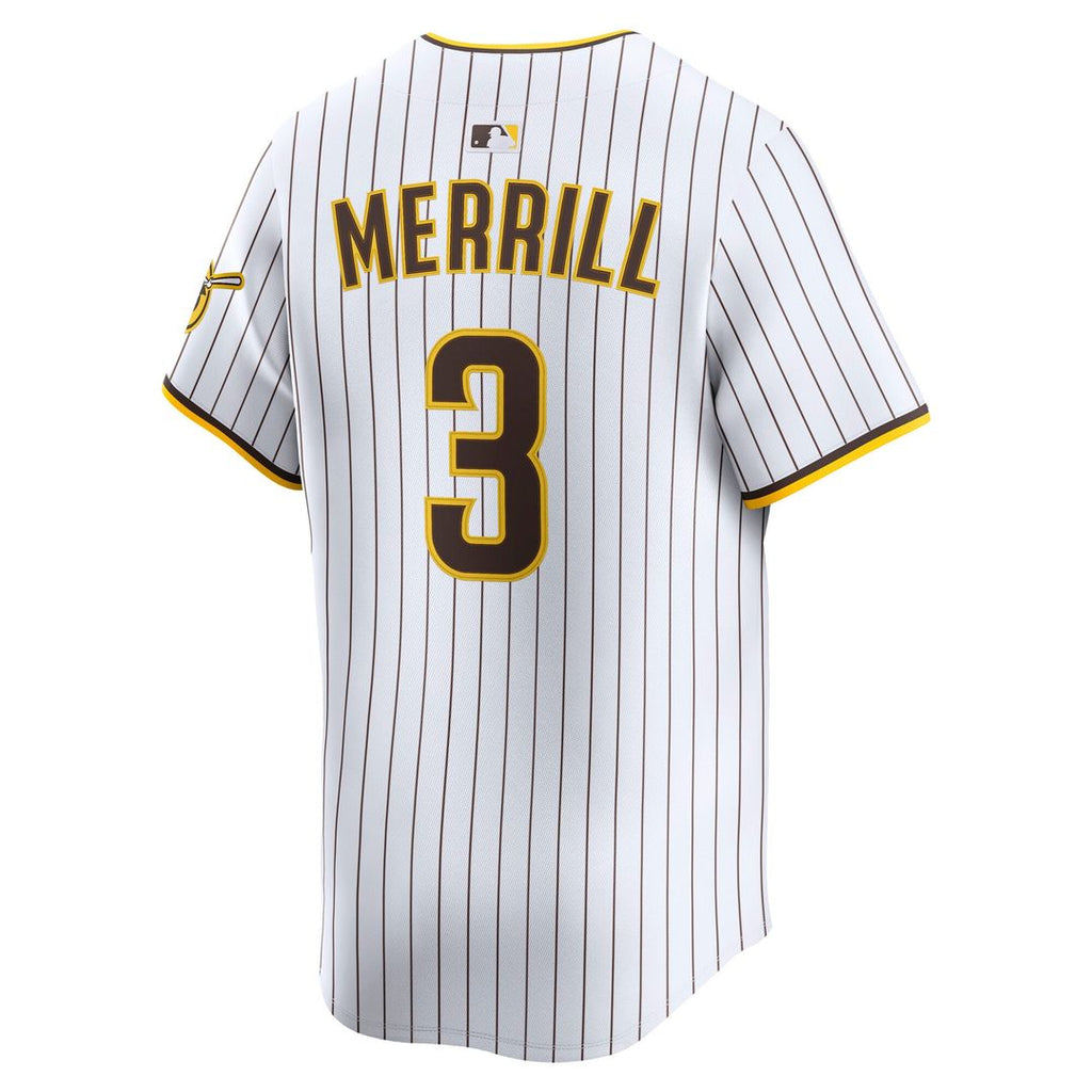 San Diego Padres Nike Jackson Merrill Road Limited Baseball Jersey - Brown