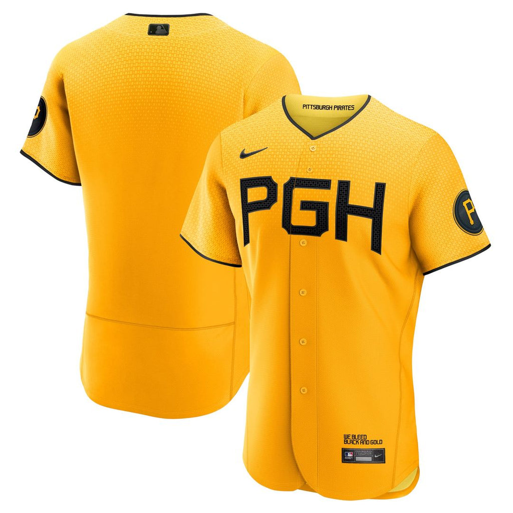 Pittsburgh Pirates Nike City Connect Authentic Baseball Jersey - Gold