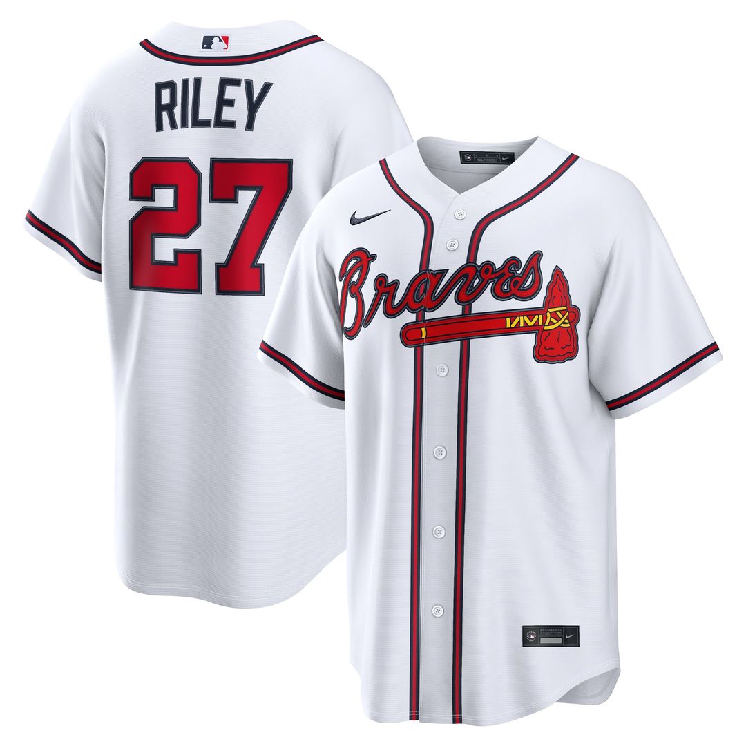 Atlanta Braves Nike Austin Riley Alternate Replica Baseball Jersey - Navy