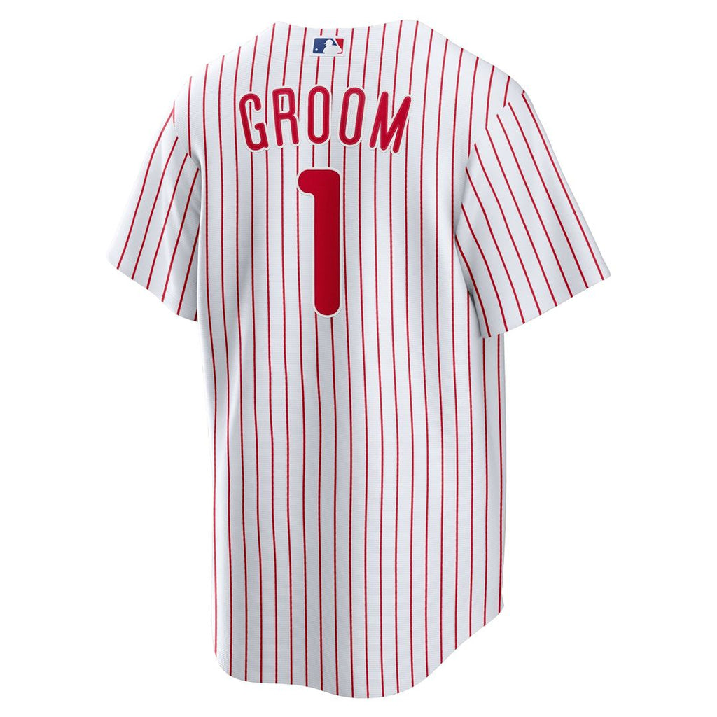 Philadelphia Phillies Nike #1 Groom Home Replica Baseball Jersey - White