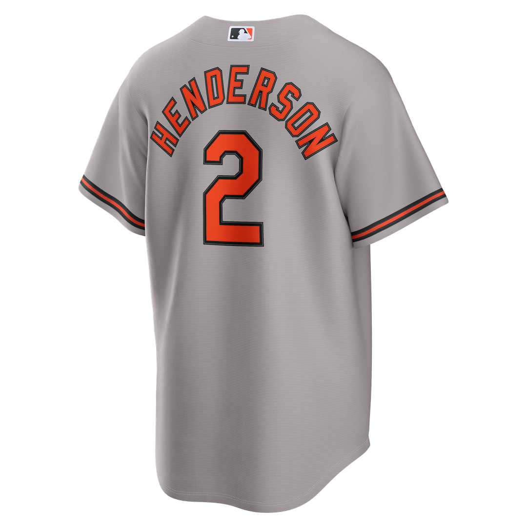 Baltimore Orioles Nike Gunnar Henderson Road Replica Baseball Jersey - Gray