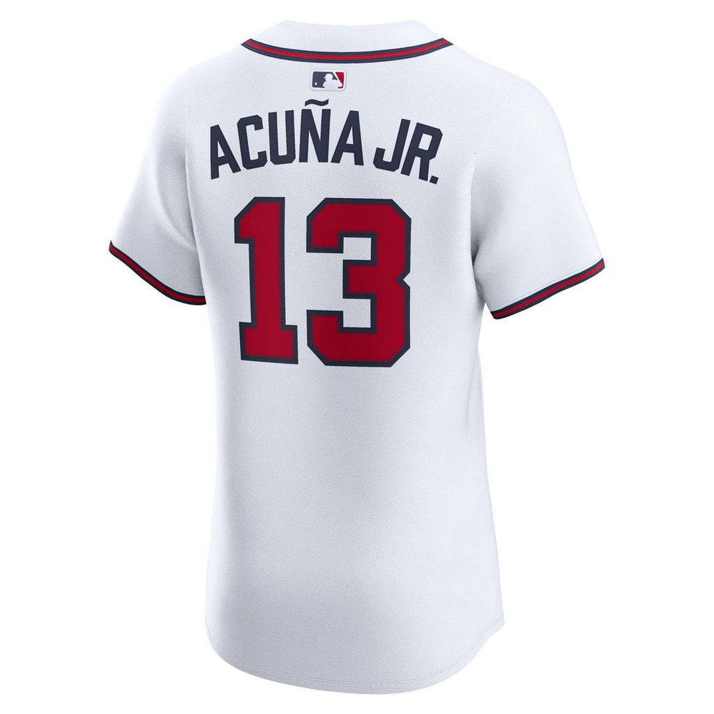 Atlanta Braves Nike Ronald Acuña Jr. Home Elite Baseball Jersey - White