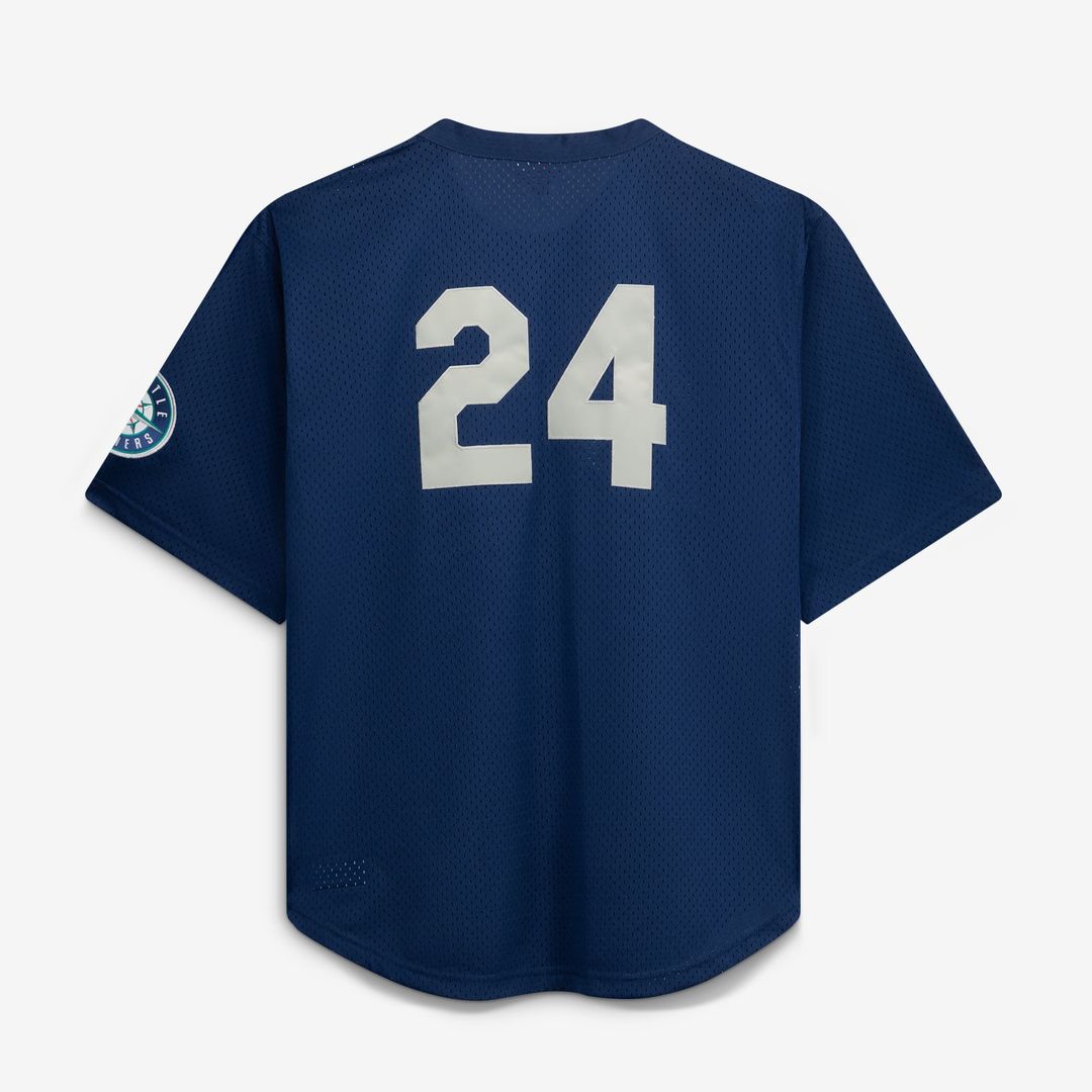 Seattle Mariners Mitchell & Ness Ken Griffey Jr. Big & Tall Cooperstown Collection Mesh Batting Practice Baseball Jersey - Royal