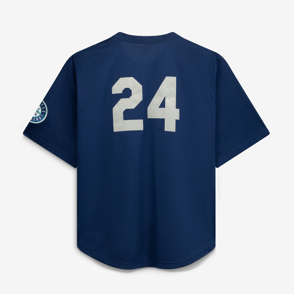 Seattle Mariners Mitchell & Ness Big & Tall Cooperstown Collection Mesh Batting Practice Baseball Jersey - Navy