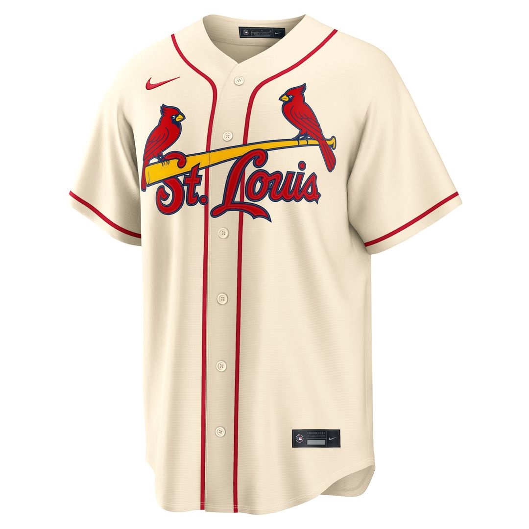 St. Louis Cardinals Nike Masyn Winn Alternate Replica Baseball Jersey - Cream