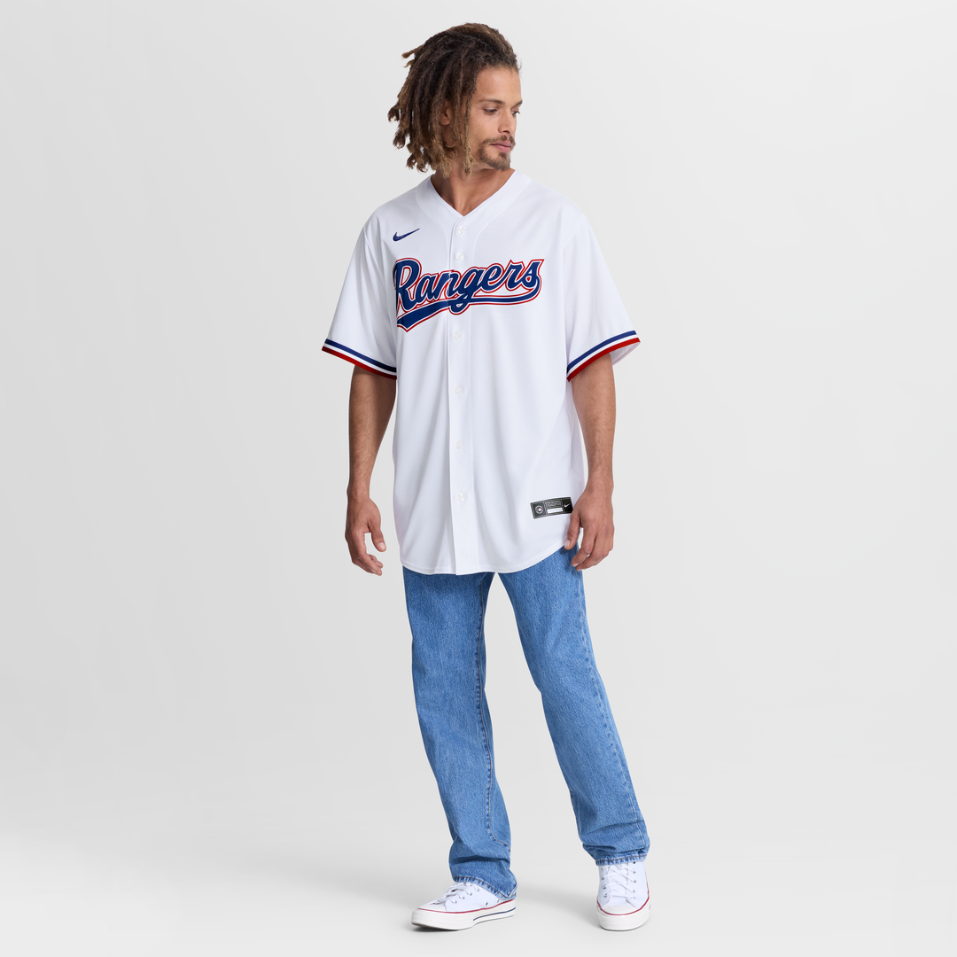 Texas Rangers Nike Jake Burger Home Replica Baseball Jersey - White
