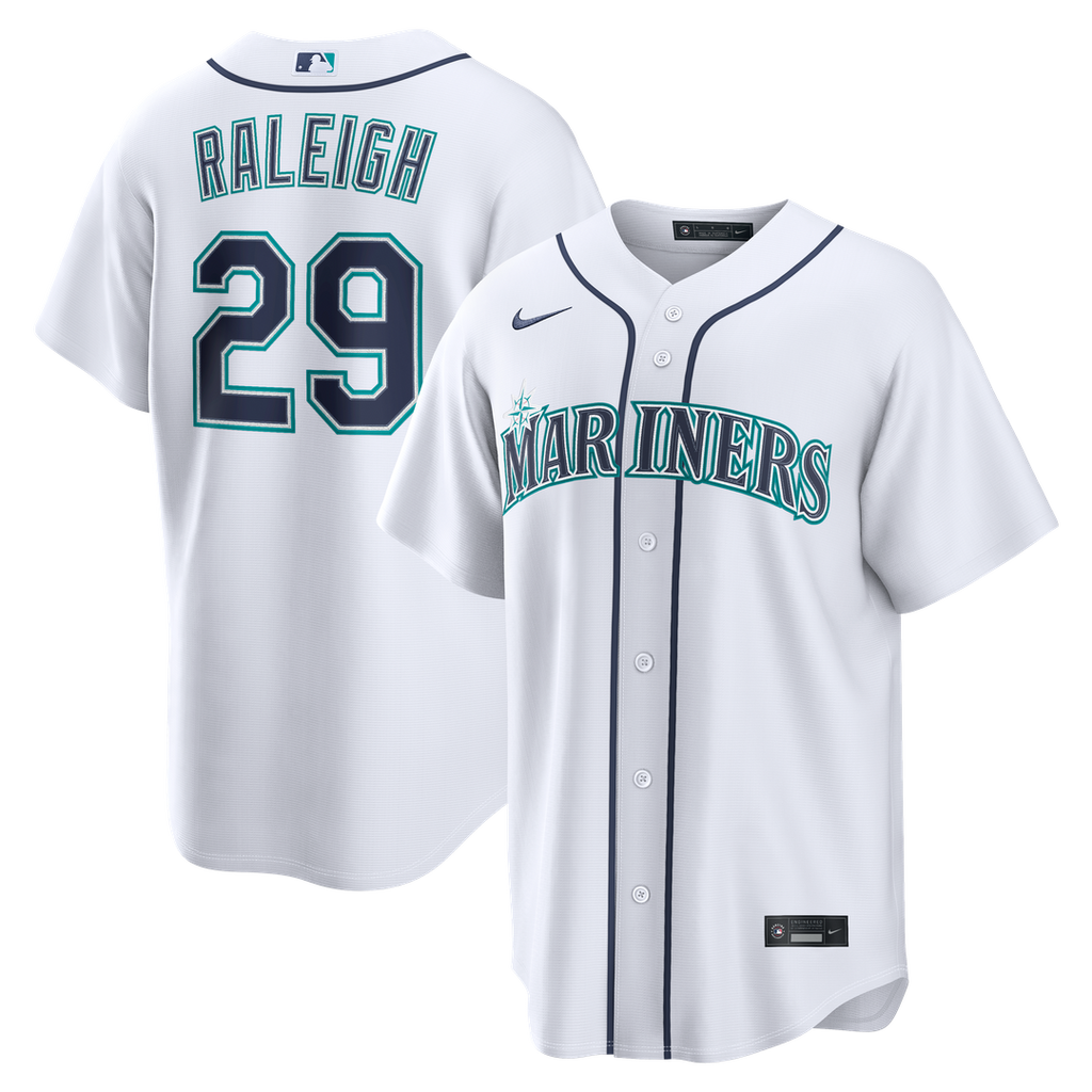 Seattle Mariners Nike Cal Raleigh Home Replica Baseball Jersey - White