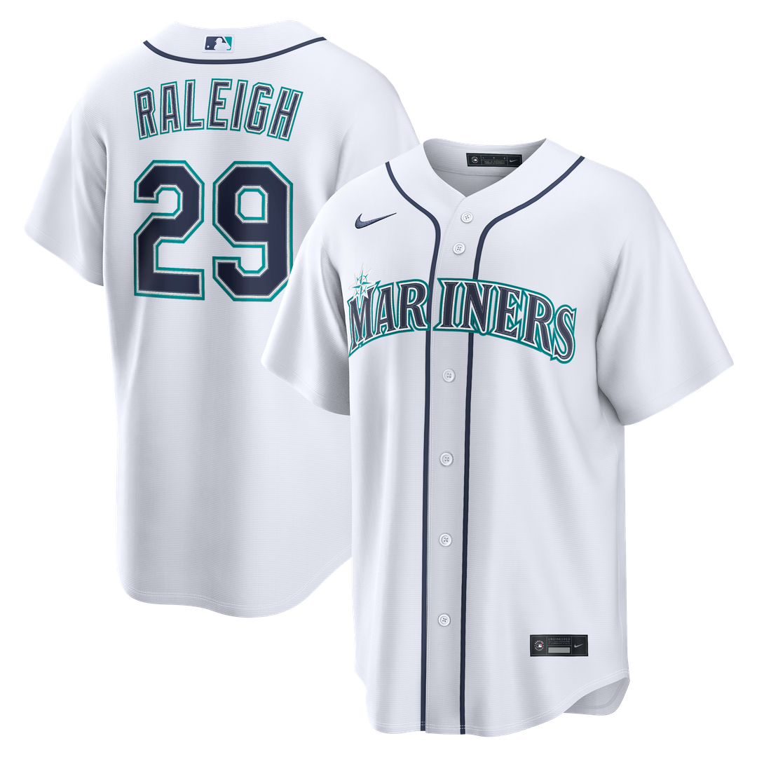Seattle Mariners Nike Cal Raleigh Home Replica Baseball Jersey - White