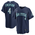 Seattle Mariners Nike Colt Emerson Road 50th Season Anniversary Patch Stadium Baseball Jersey - Navy