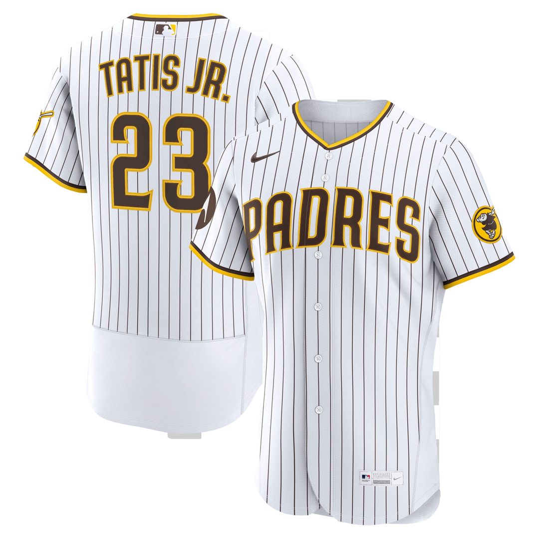 San Diego Padres Nike Fernando Tatis Jr. Home Authentic Sponsor Patch Baseball Jersey - White
