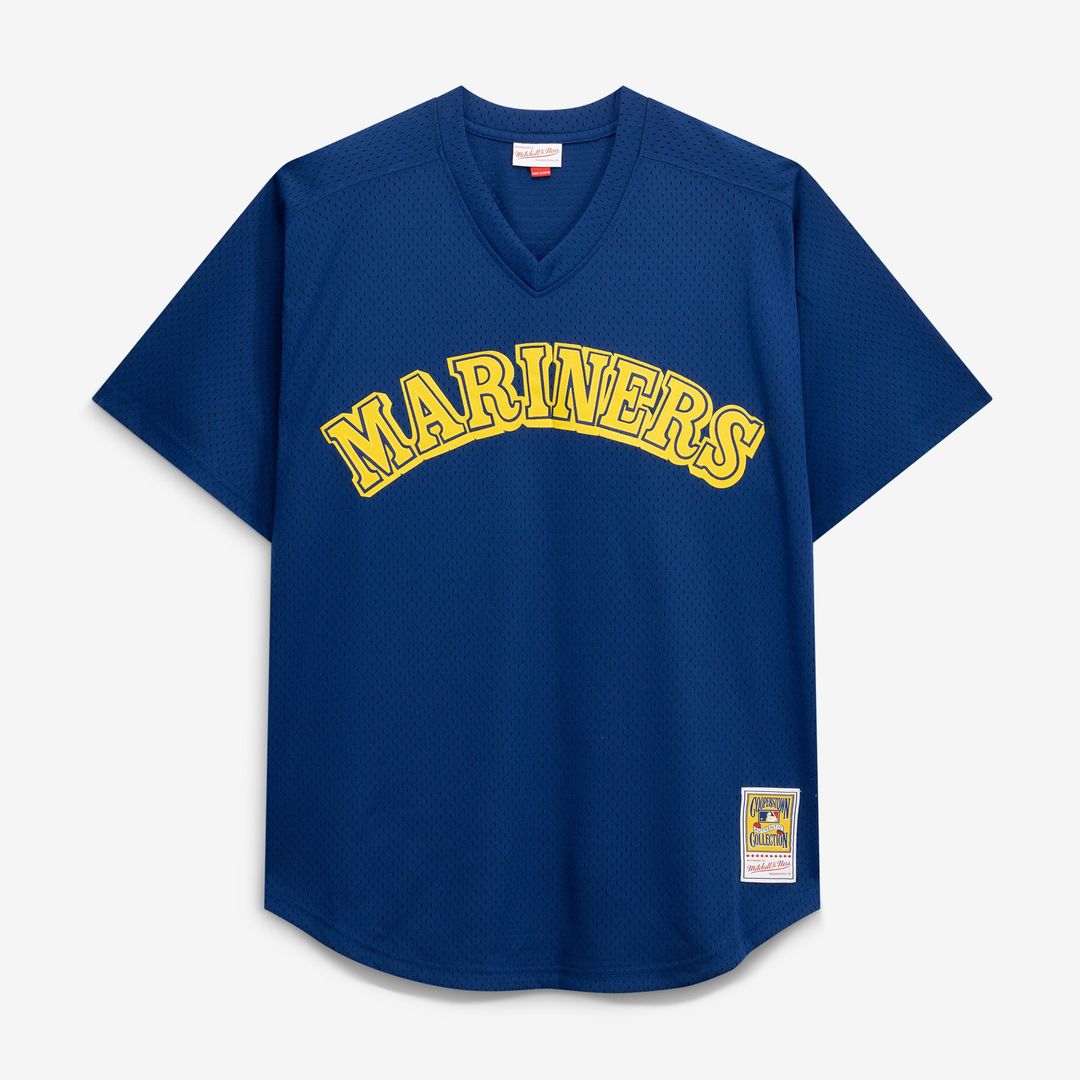 Seattle Mariners Mitchell & Ness Ken Griffey Jr. Big & Tall Cooperstown Collection Mesh Batting Practice Baseball Jersey - Royal