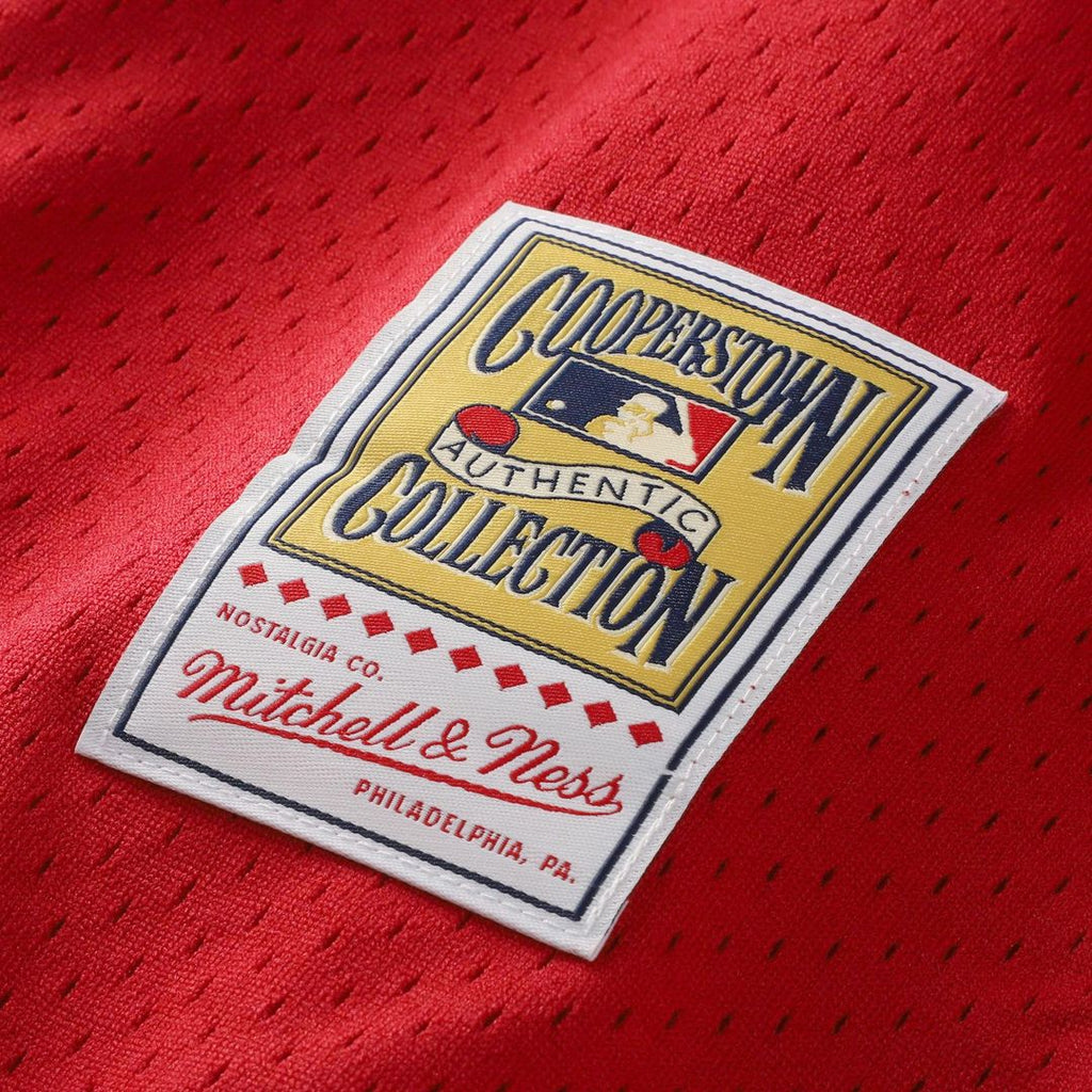 Cincinnati Reds Mitchell & Ness Barry Larkin Throwback Cooperstown Mesh Batting Practice Baseball Jersey - Red