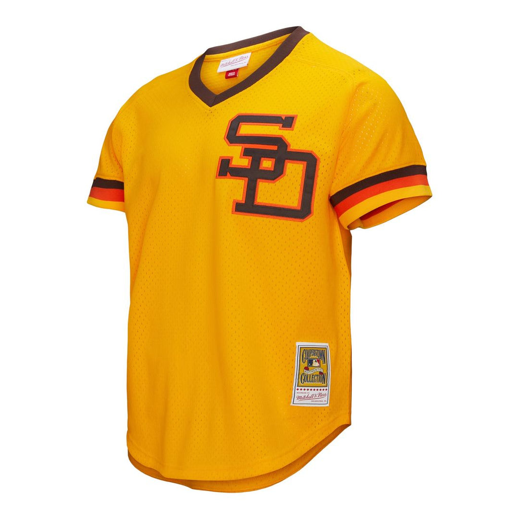 San Diego Padres Mitchell & Ness Tony Gwynn Big & Tall Cooperstown Mesh Batting Practice Baseball Jersey - Gold
