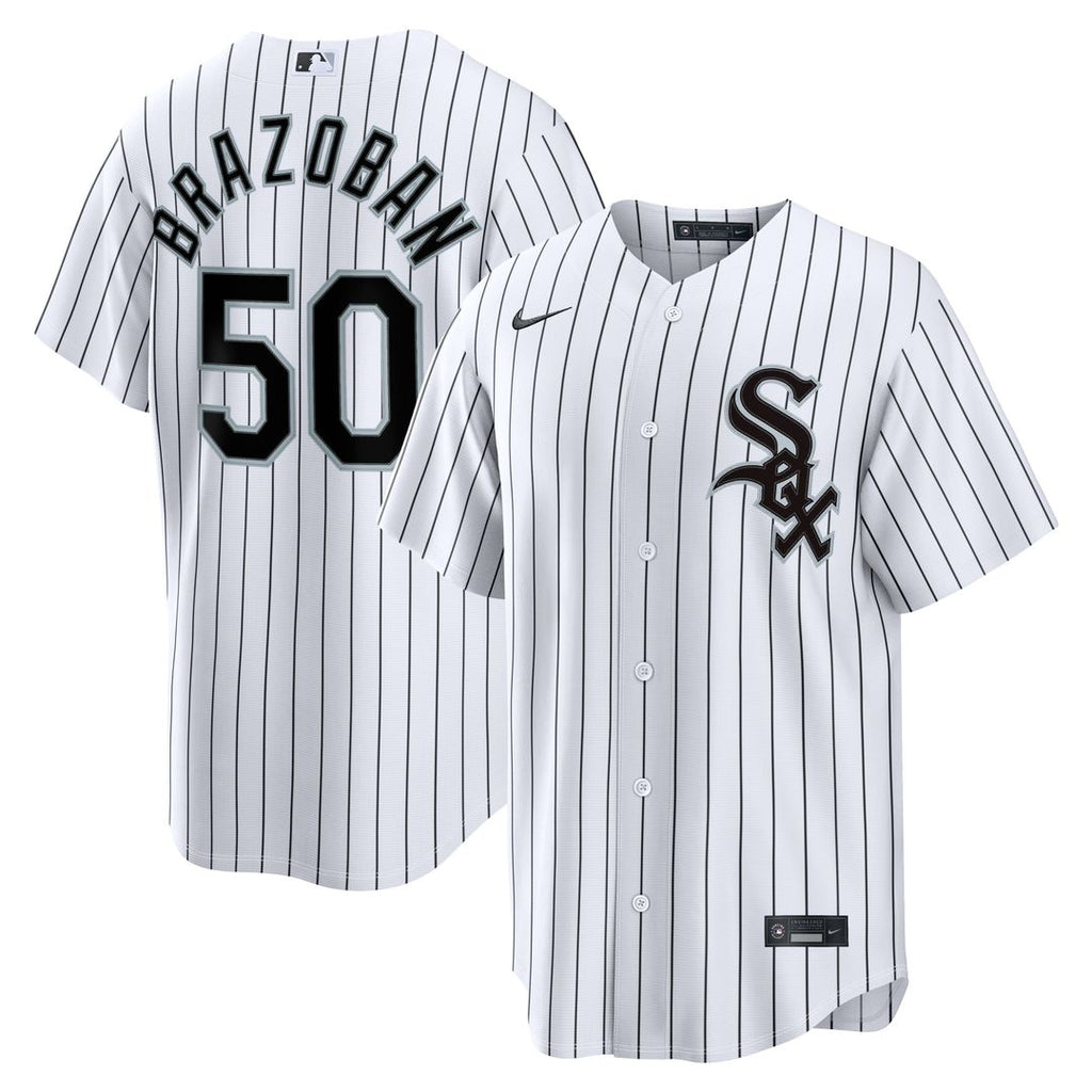 Chicago White Sox Nike Huascar Brazoban Home Replica Baseball Jersey - White