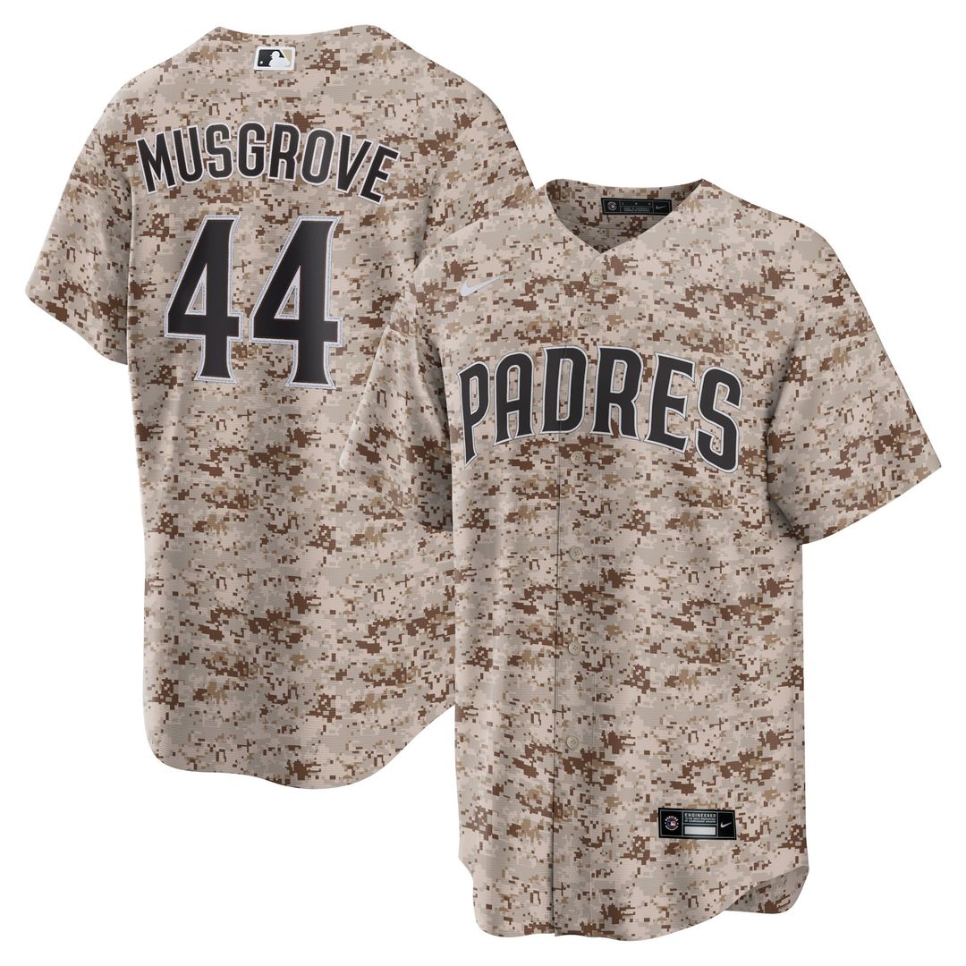 San Diego Padres Nike Joe Musgrove Camo USMC Alternate Replica Baseball Jersey