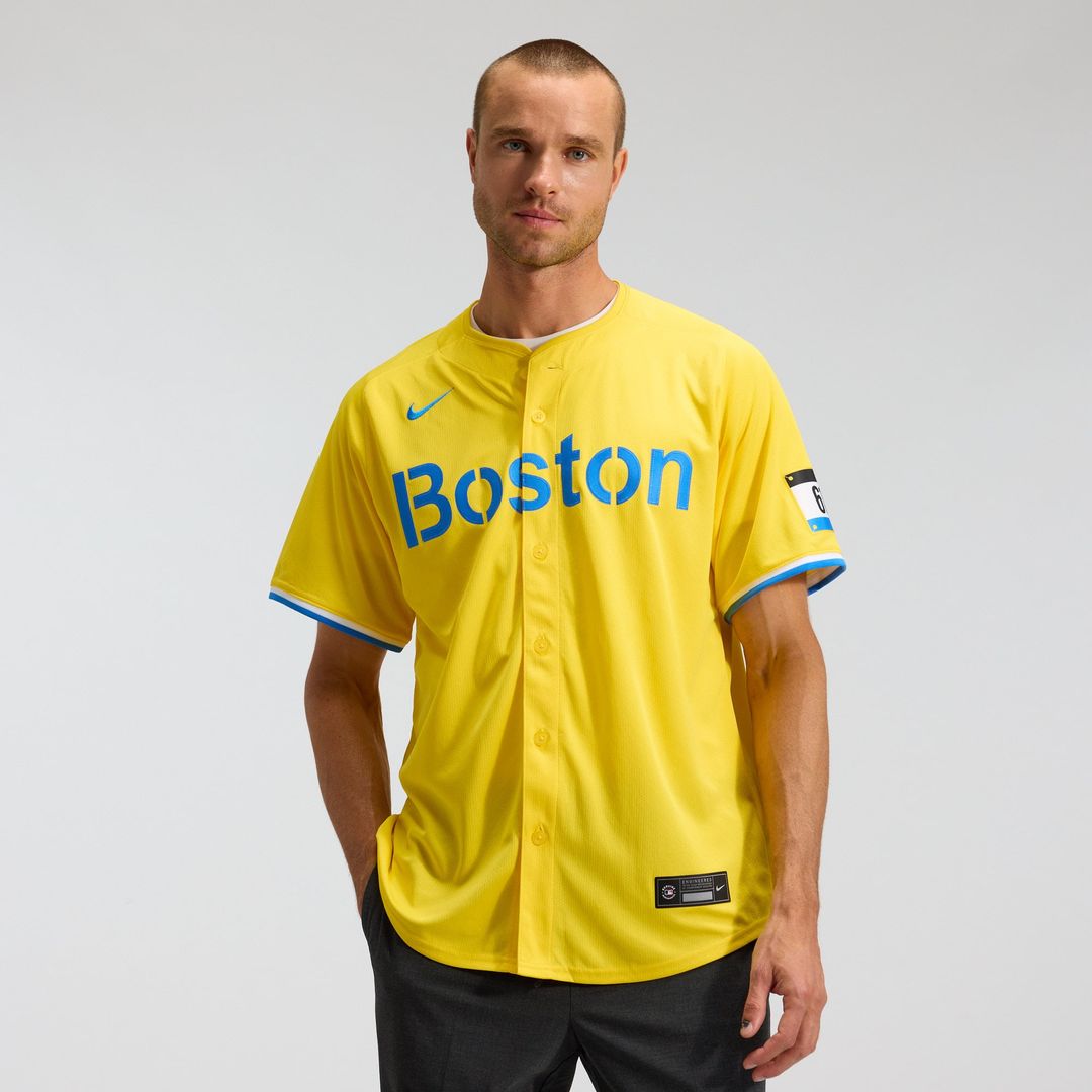 Boston Red Sox Nike City Connect Limited Baseball Jersey - Gold