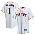 Houston Astros Nike #1 Groom Home Replica Baseball Jersey - White
