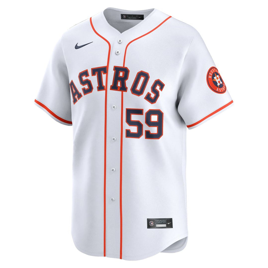 Houston Astros Nike Framber Valdez Home Limited Baseball Jersey - White