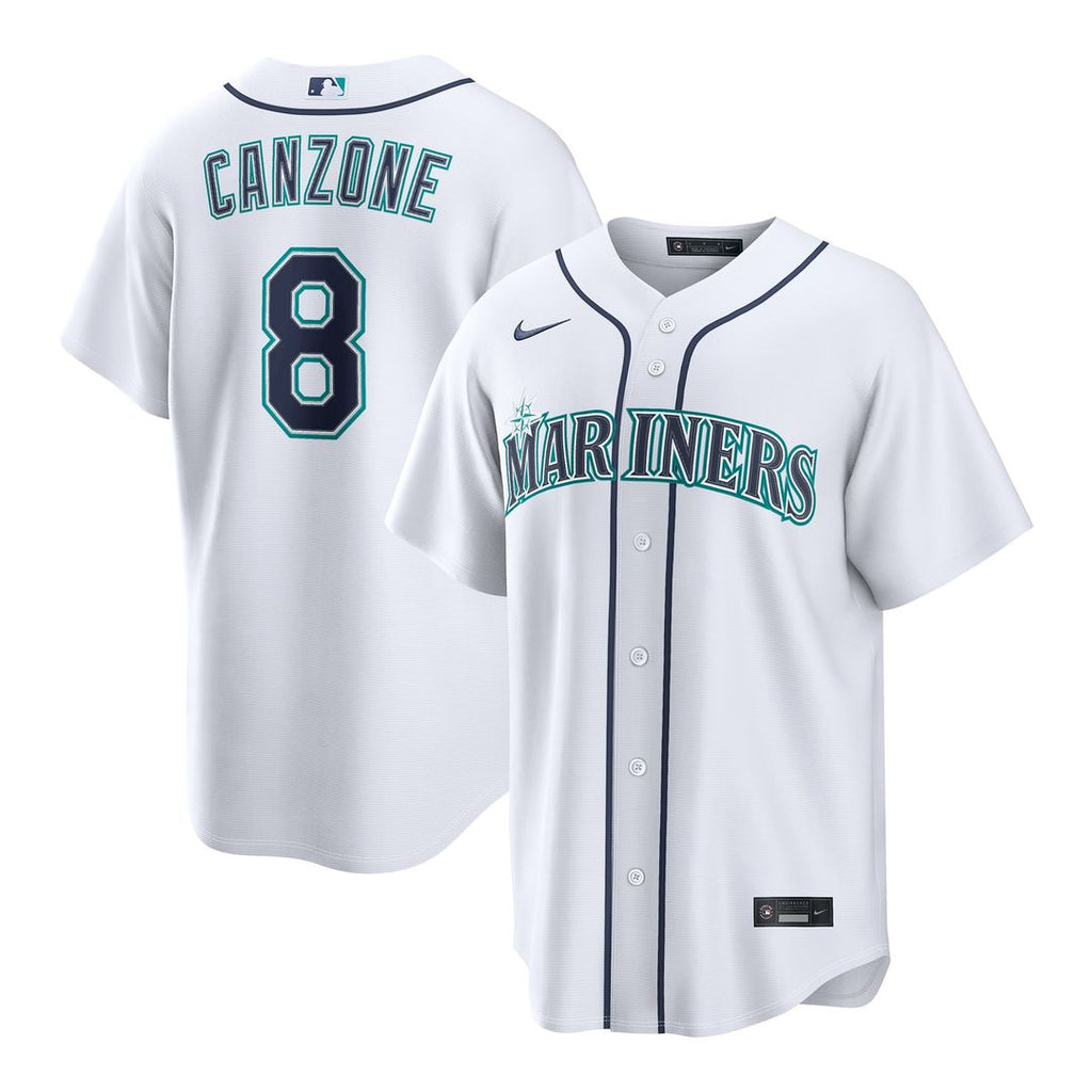 Seattle Mariners Nike Dominic Canzone Home Replica Baseball Jersey - White